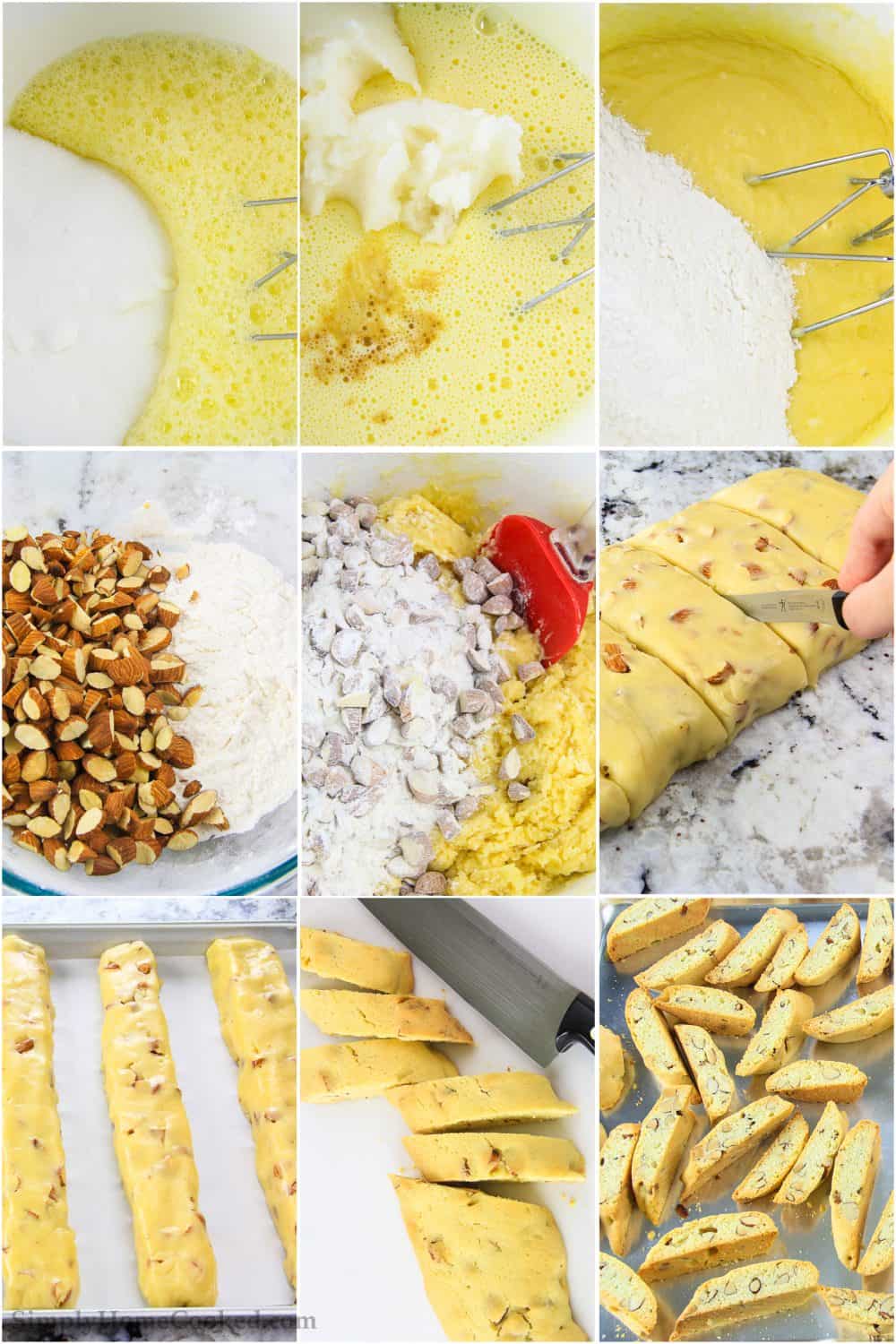 how to make almond biscotti with step by step pictures