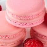 pink raspberry macarons