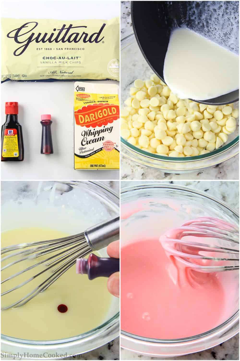 steps to make pink what chocolate raspberry ganache
