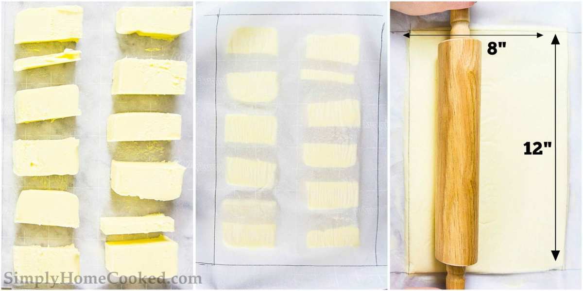 butter pressed into a slab