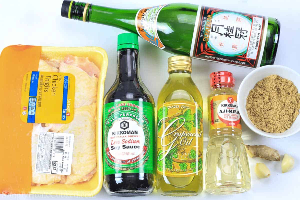 Ingredients for Grilled Teriyaki Chicken