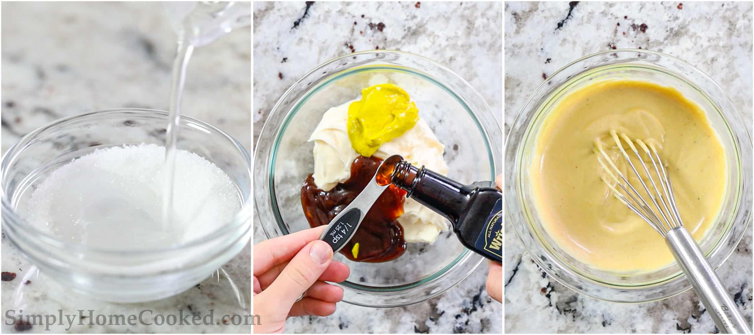 overhead image of how to make homemade chick-fil-a sauce