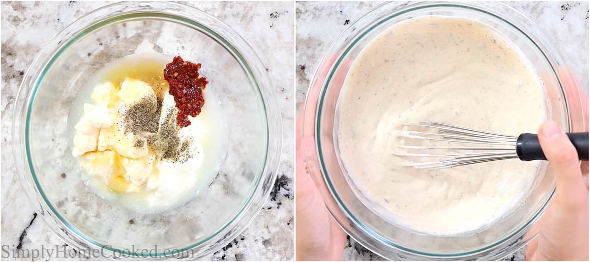 steps to make baja cream sauce for fish tacos