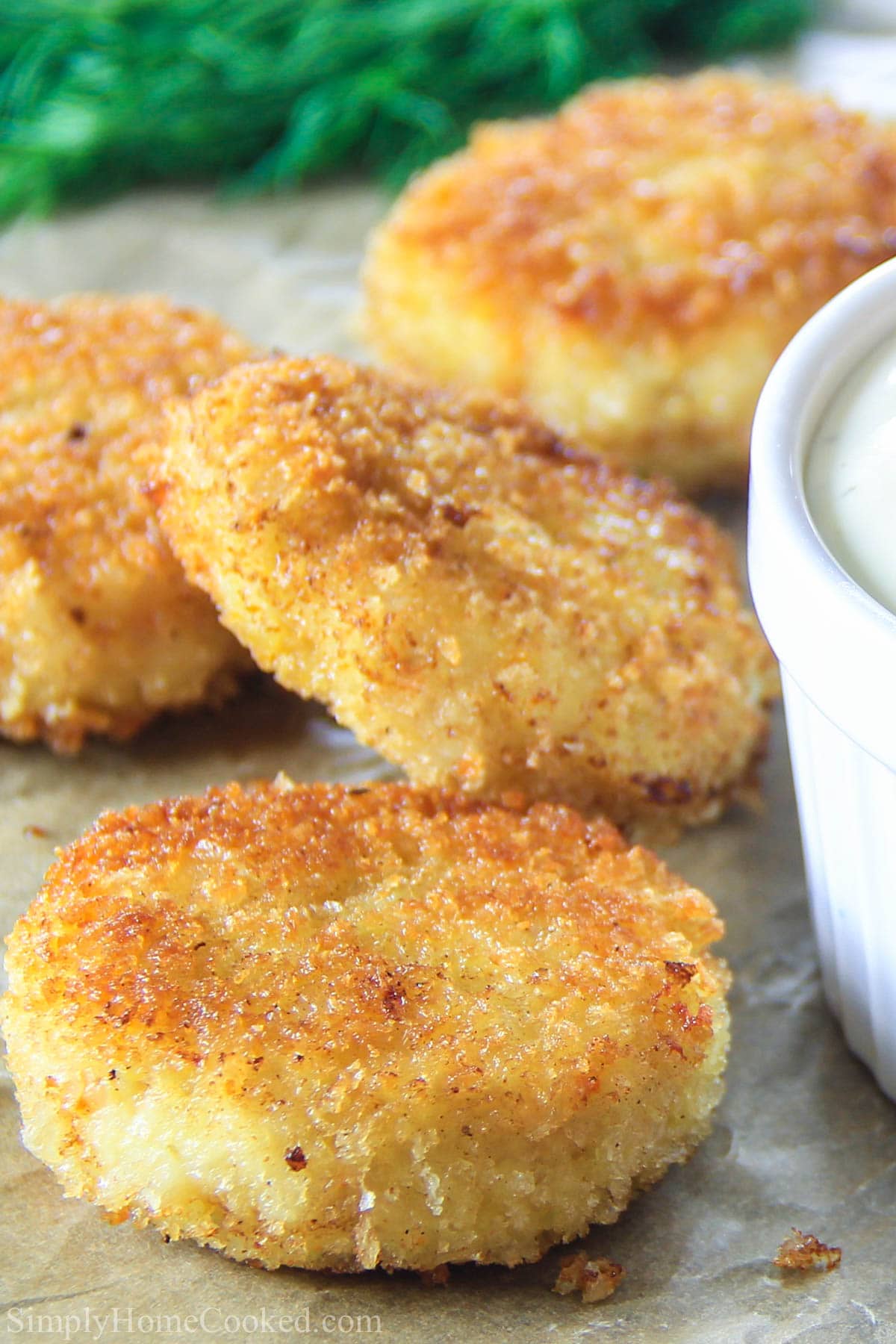 Vertical close up image of Healthy Chicken Nuggets with Quinoa