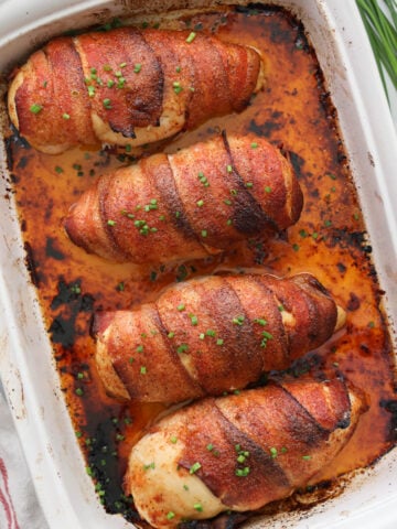 Bacon Wrapped Bacon in a baking dish