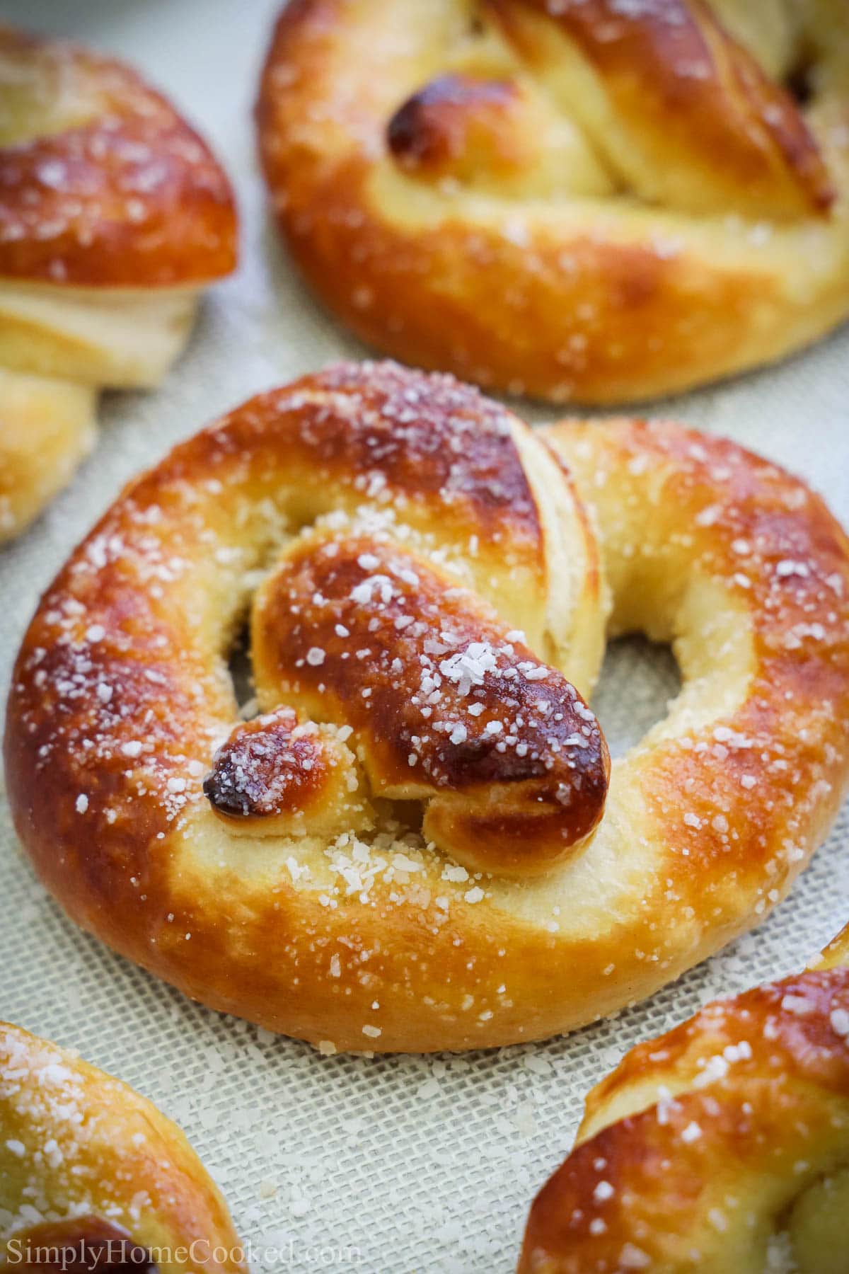 Soft Pretzels covered in salt