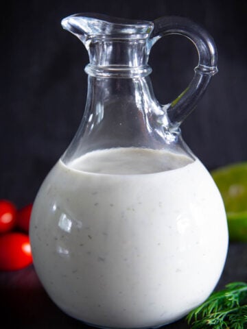 Buttermilk Ranch in a cruet.