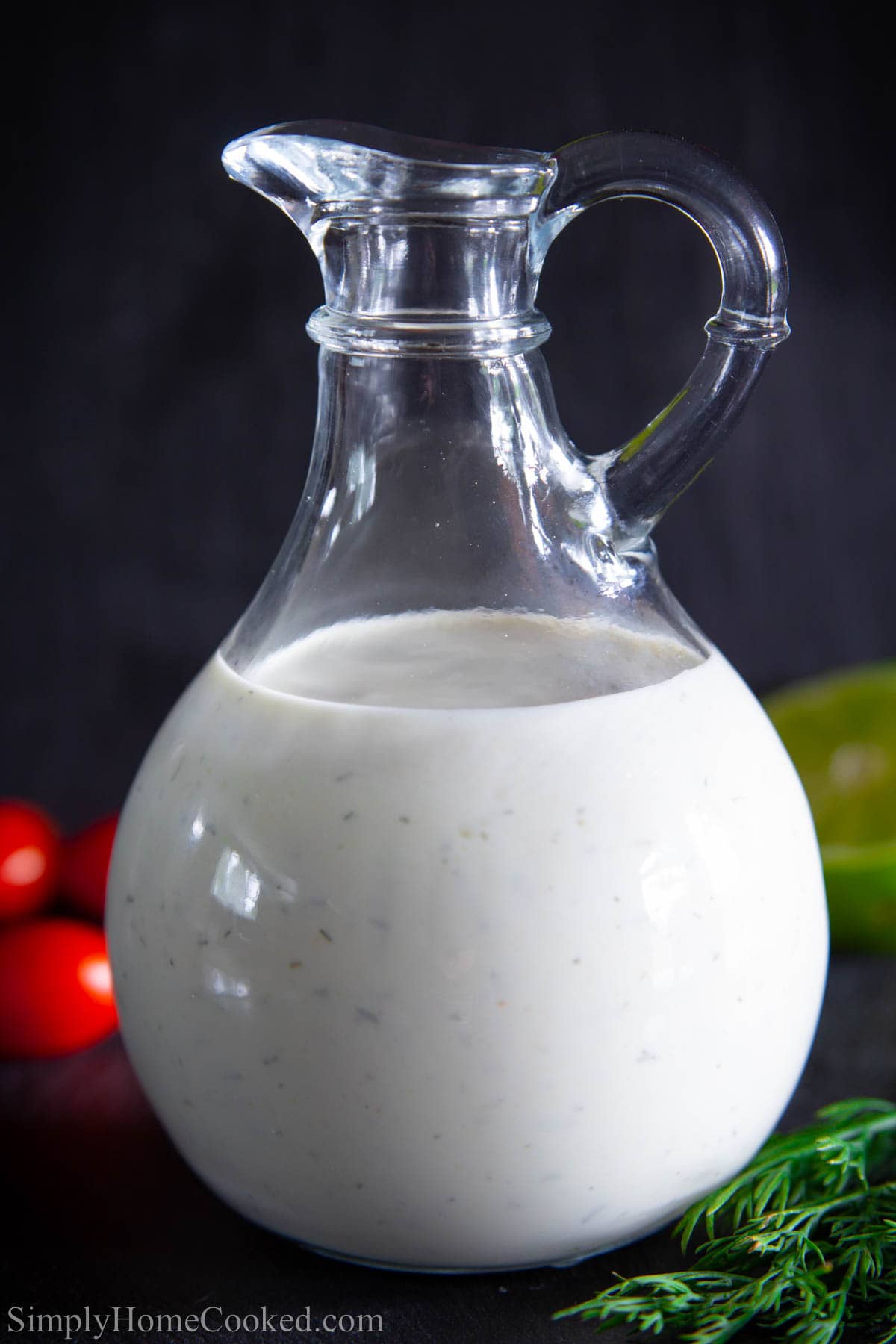 Buttermilk Ranch in a cruet.