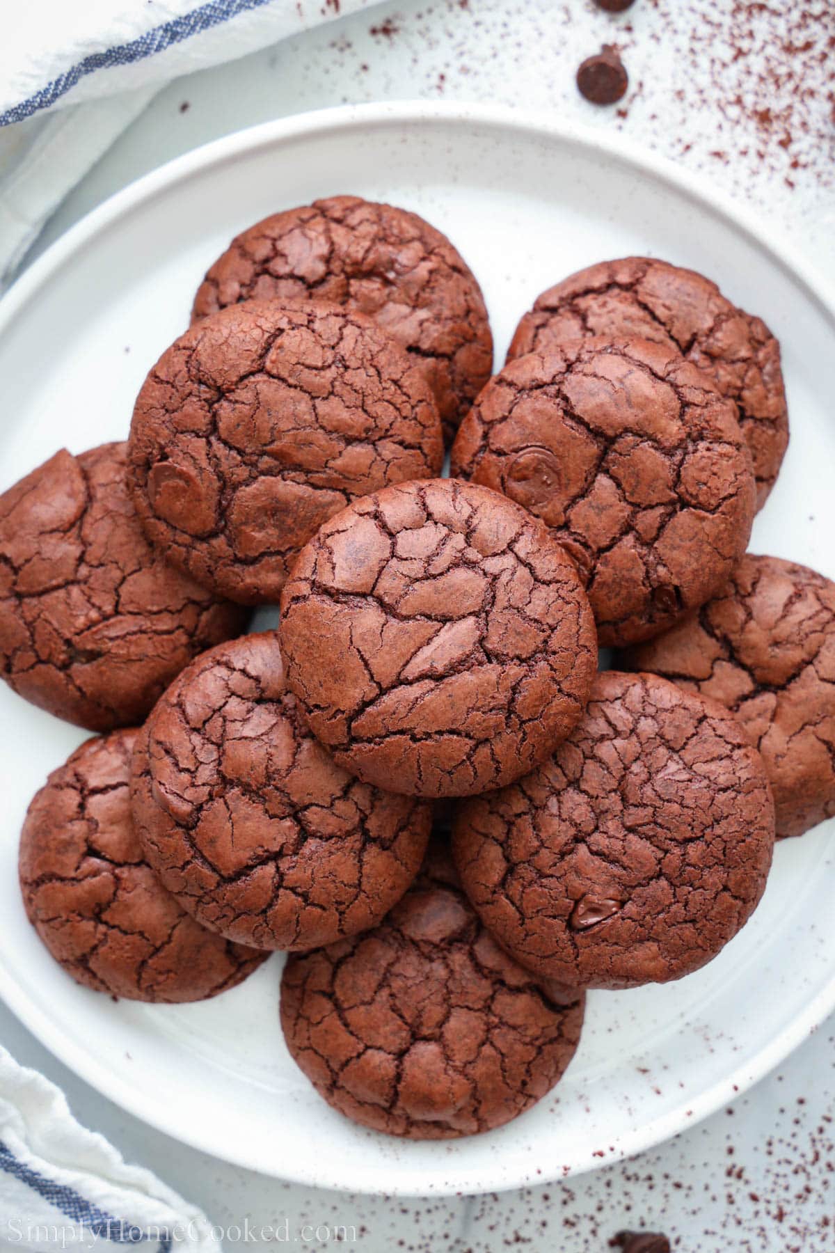 Plate of Brownie Cookies.