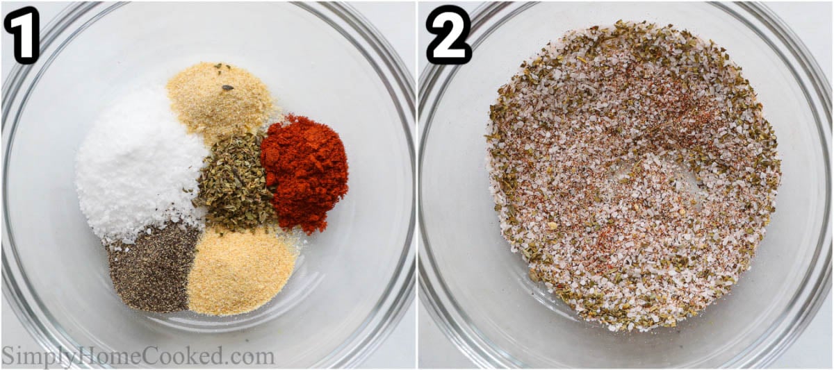 Steps to make Smoked Beef Short Ribs: whisk together the kosher salt, black pepper, garlic powder, onion powder, oregano, and smoked paprika.