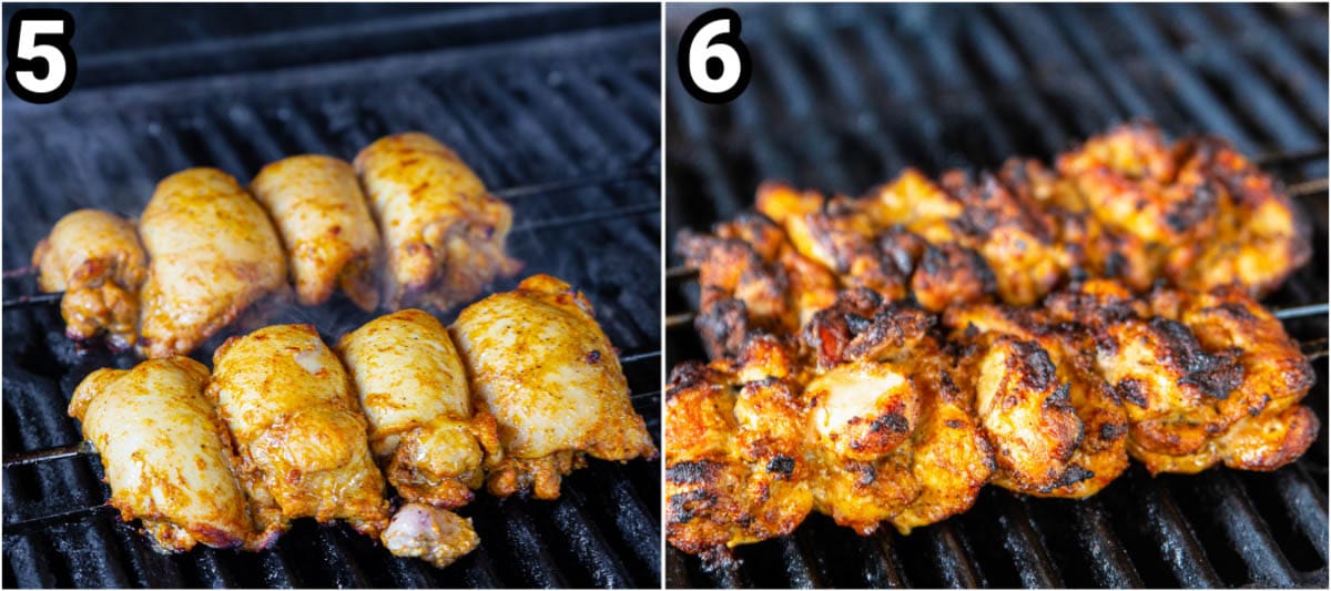 Steps to make Chicken Shawarma:  grill the chicken.