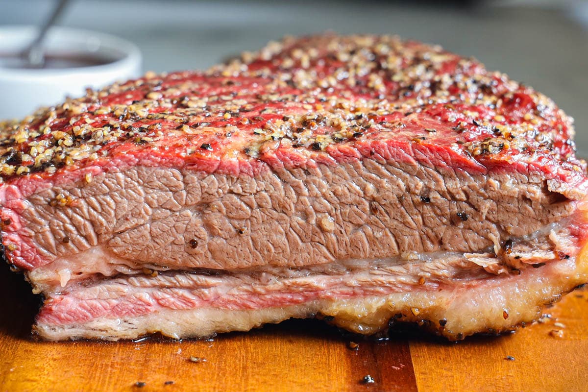 Smoked Beef Brisket sliced.