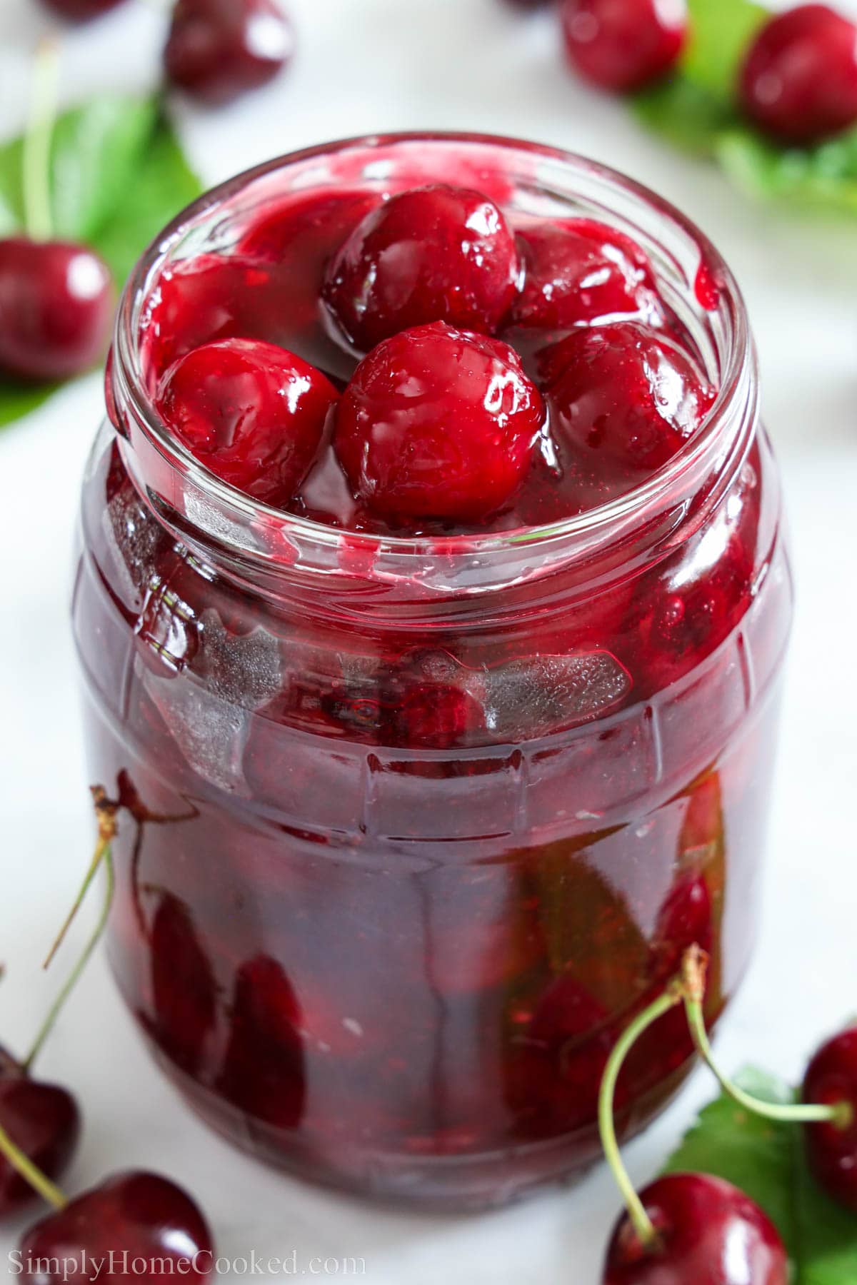 Cherry Pie Filling in a jar.