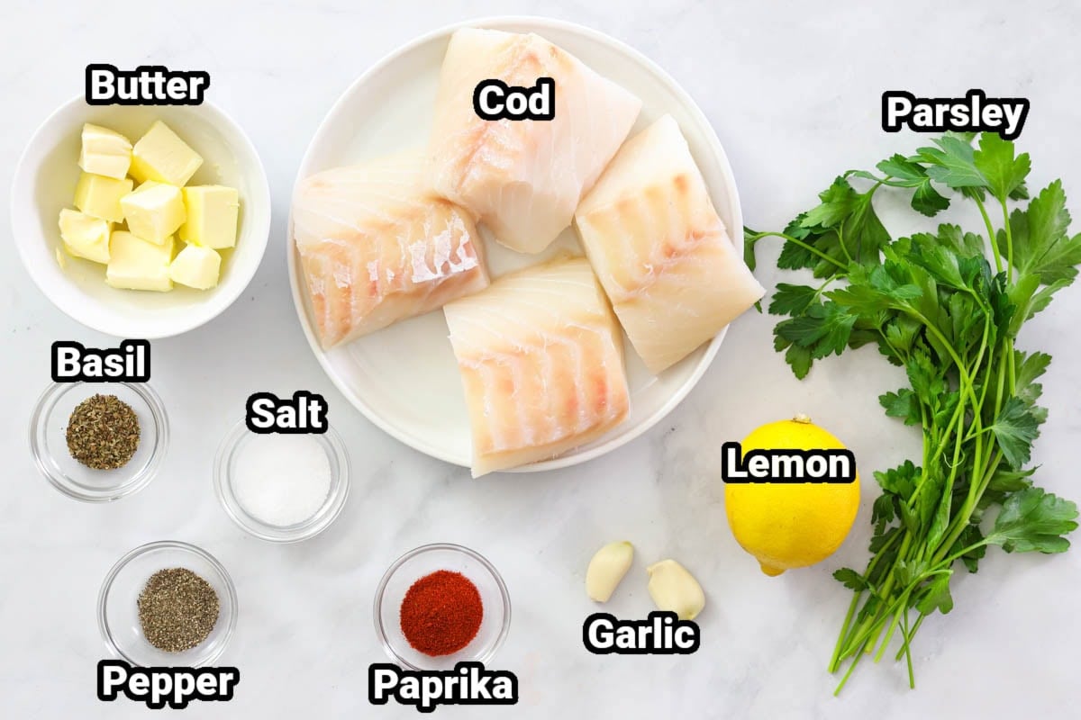 ingredients for lemon butter cod