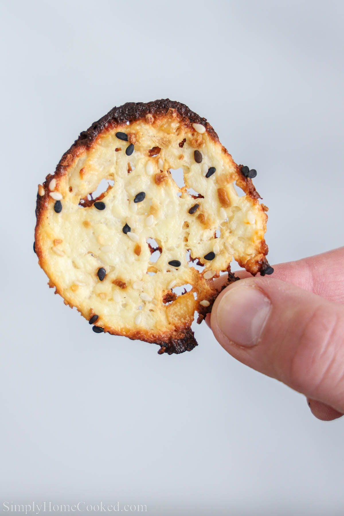Close up of a Cottage Cheese Chip.