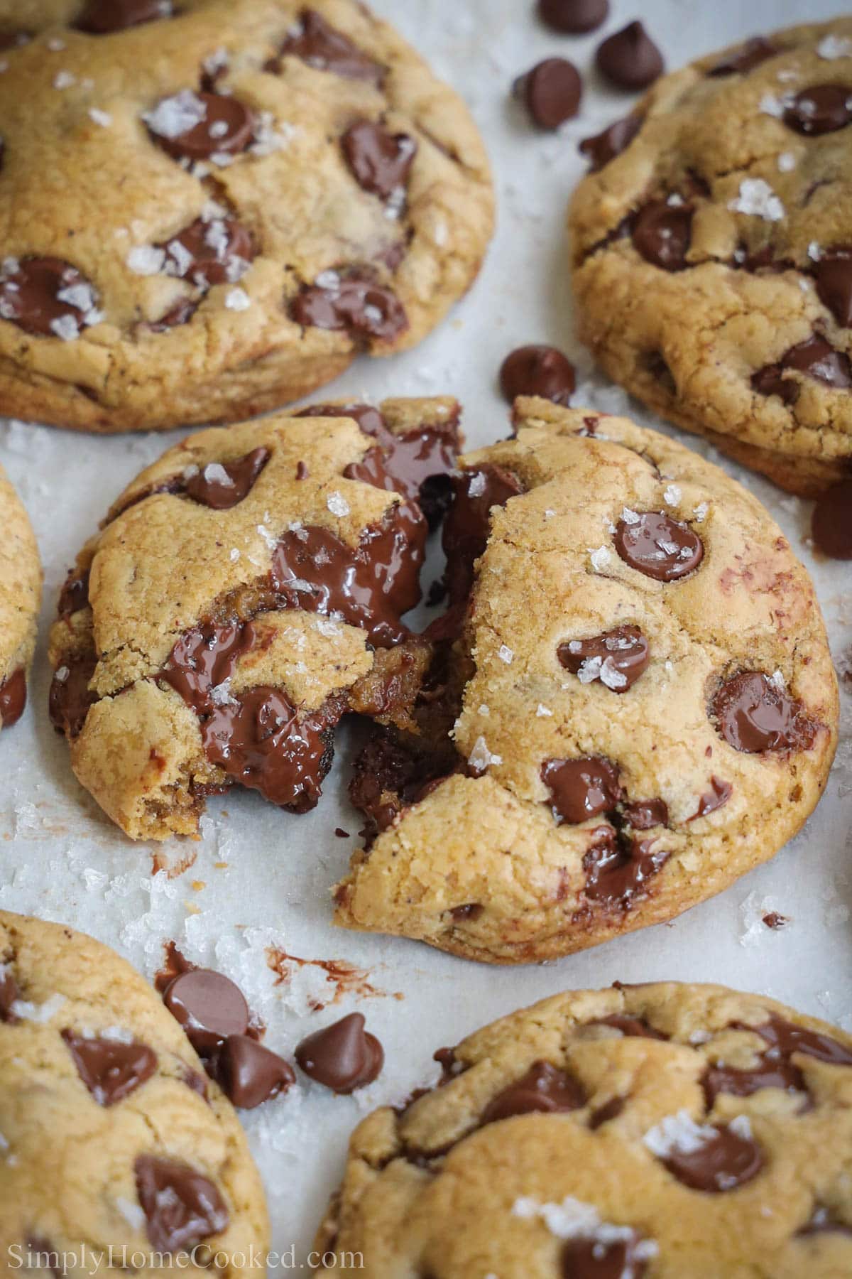 Close up of Brown Butter Chocolate Chip Cookies.