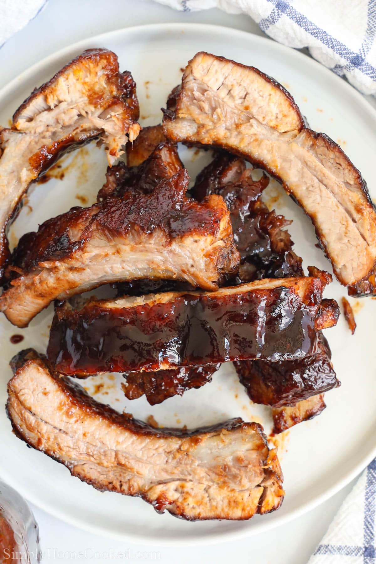 Oven Baked Ribs on a plate.
