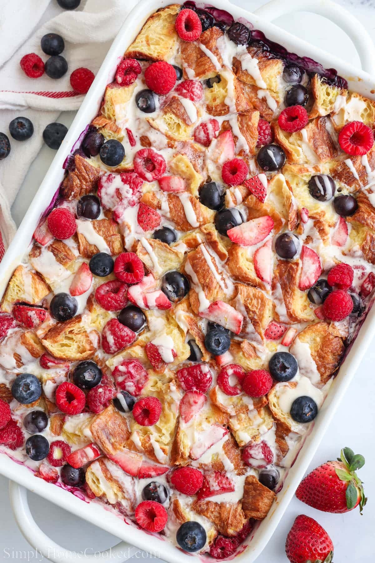 Sweet Croissant Breakfast Casserole.