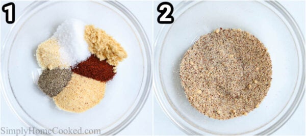 Steps to make Baked Chicken Drumsticks: combine the salt, pepper, garlic powder, onion powder, paprika, and mustard in a bowl.